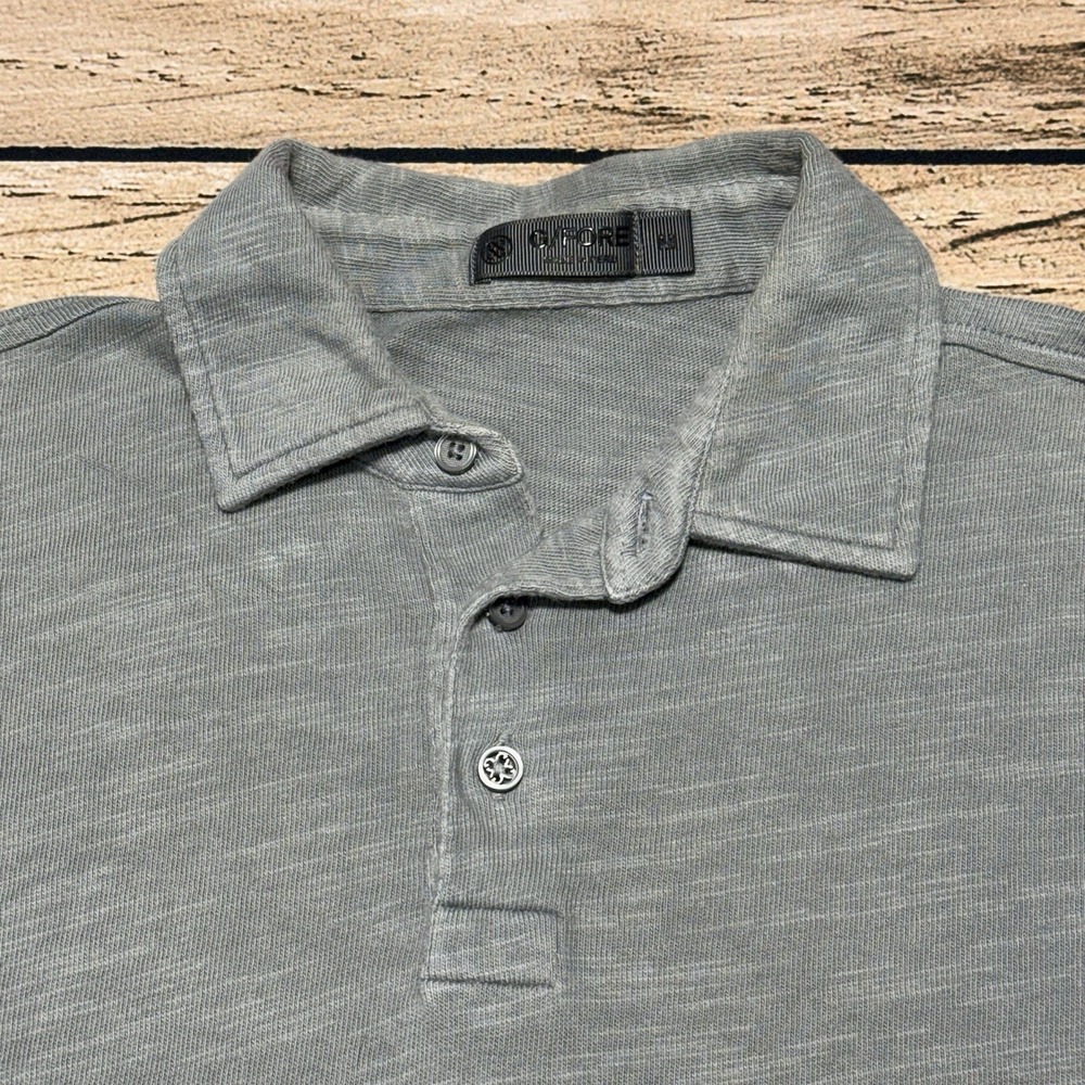 G/Fore Golf Polo Mens Medium Gray G4 Athleisure Breathable Slub Knit